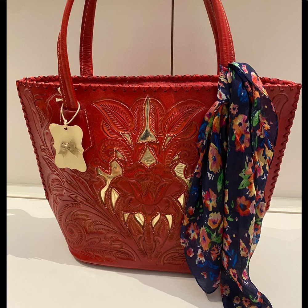 Red leather bag ❤️
